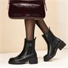 NeroGiardini Chunky Gusset Buckle Boot - Black Leather